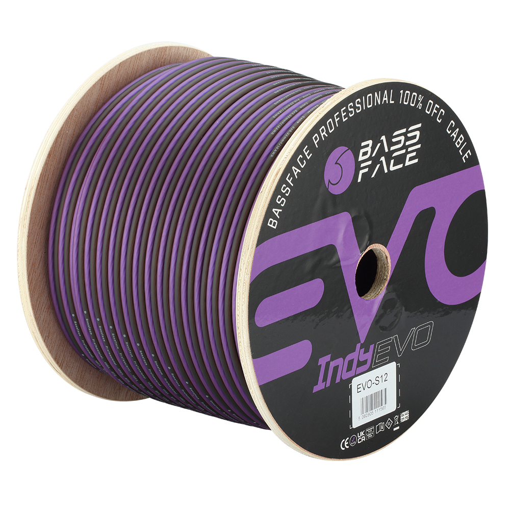 Kaiutinkaapeli OFC 2x3.33mm2 Purple/Black Metri