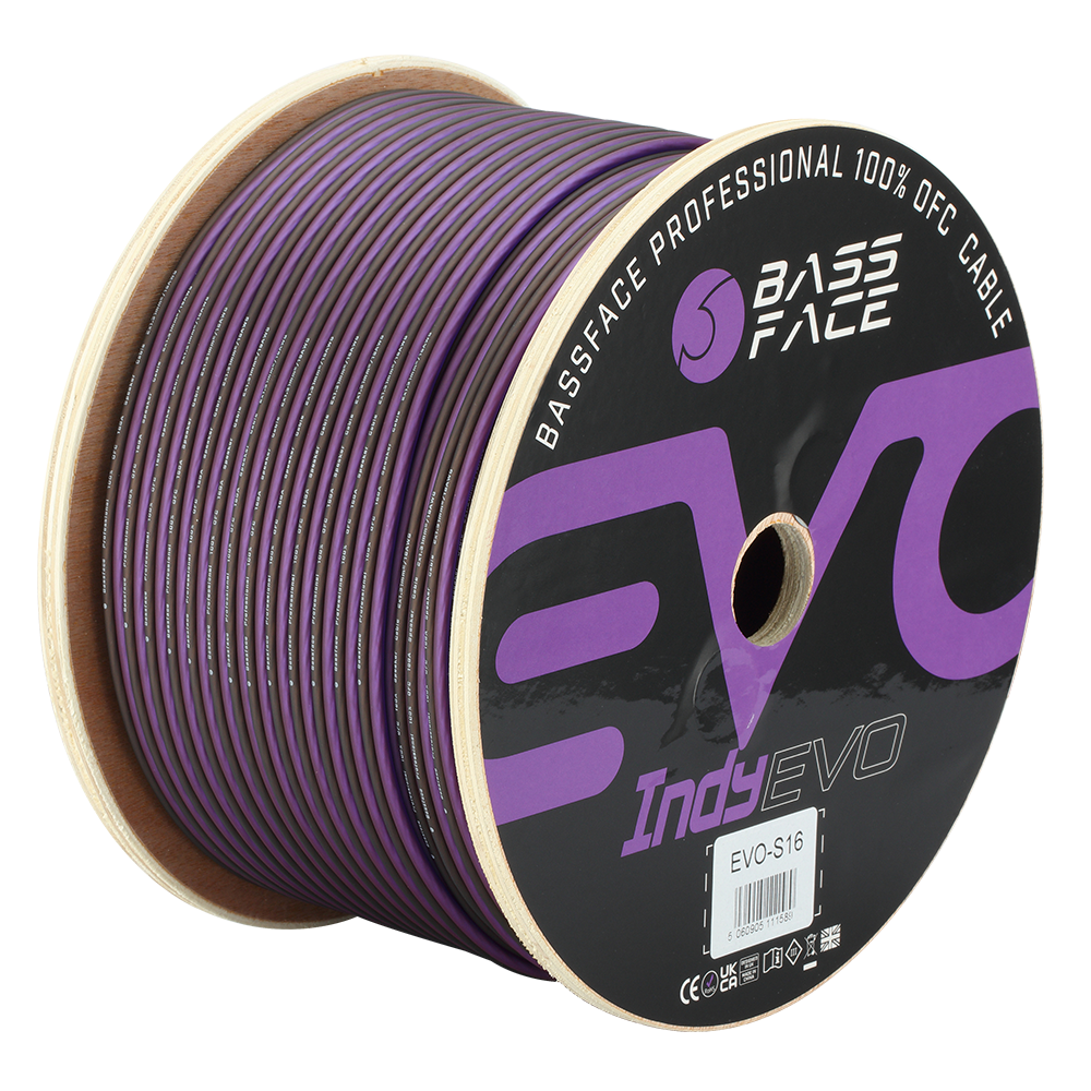 EVO-S16 100% OFC 16AWG (2x1.31mm) Purple/Black Speaker Metri